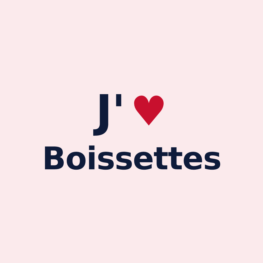 Magnet personnalisé Boissettes — design J'aime Boissettes