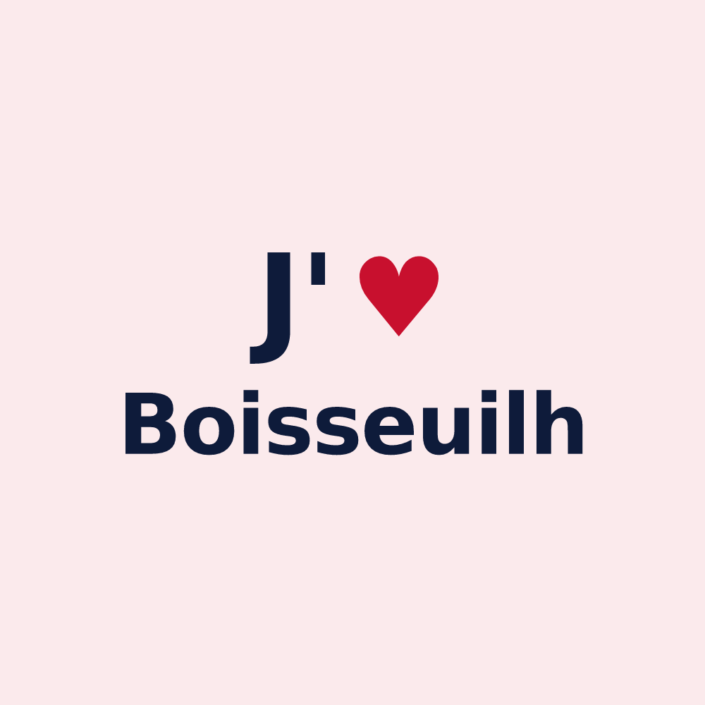 Magnet personnalisé Boisseuilh — design J'aime Boisseuilh
