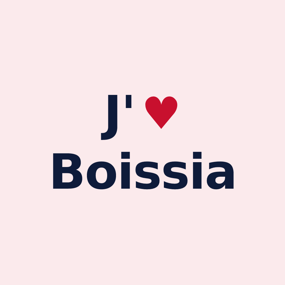 Magnet personnalisé Boissia — design J'aime Boissia