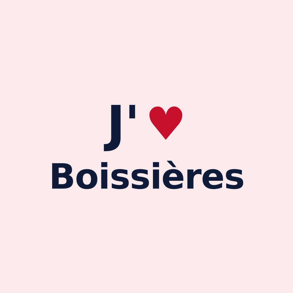 Magnet personnalisé Boissières — design J'aime Boissières