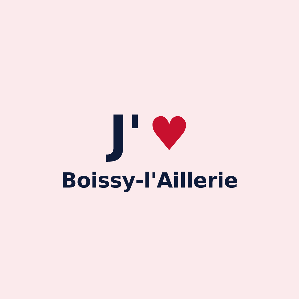 Magnet personnalisé Boissy-l'Aillerie — design J'aime Boissy-l'Aillerie
