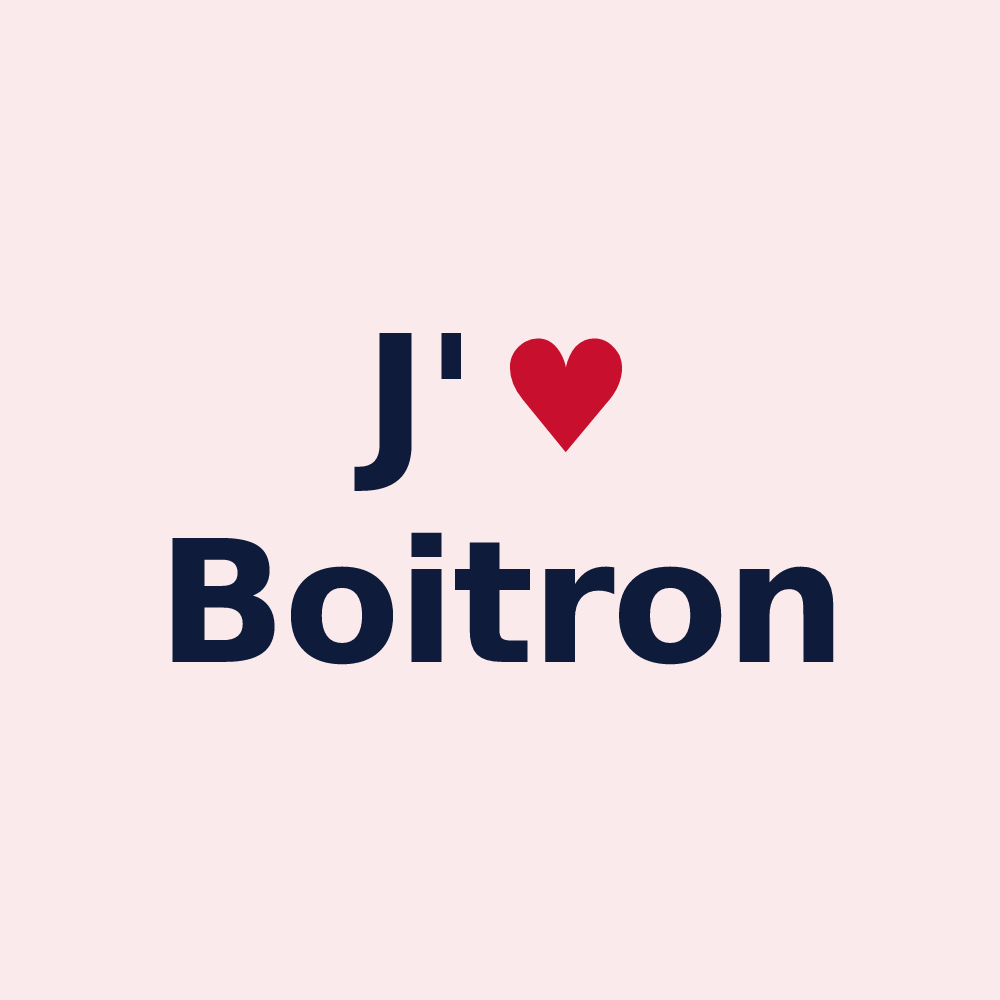 Magnet personnalisé Boitron — design J'aime Boitron
