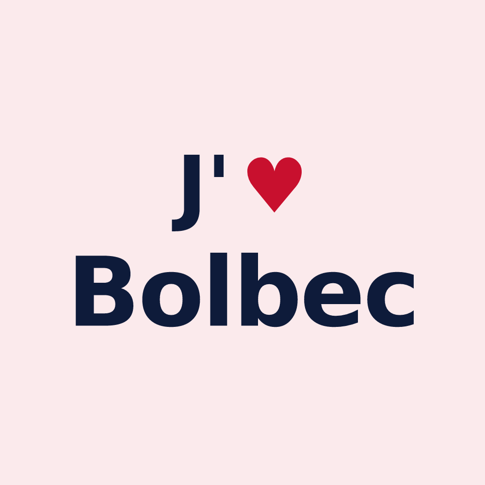 Magnet personnalisé Bolbec — design J'aime Bolbec