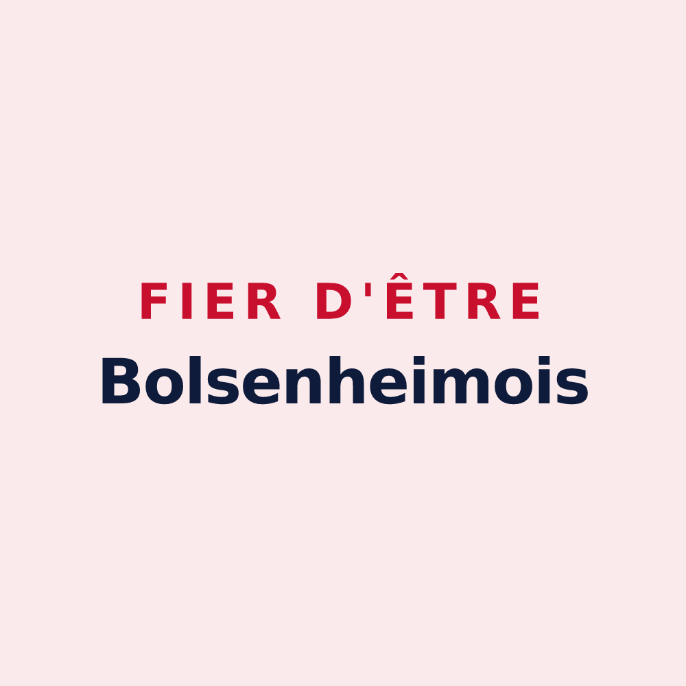 Magnet « Fier d'être Bolsenheimois » — design pour Bolsenheim