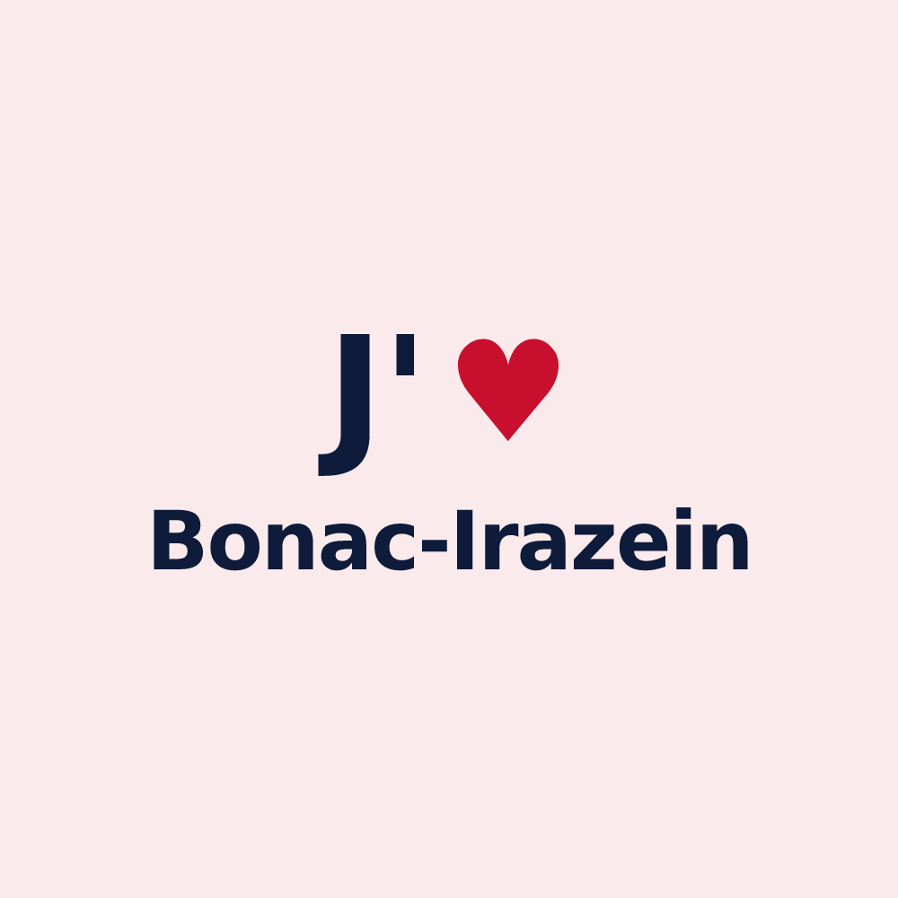 Magnet personnalisé Bonac-Irazein — design J'aime Bonac-Irazein