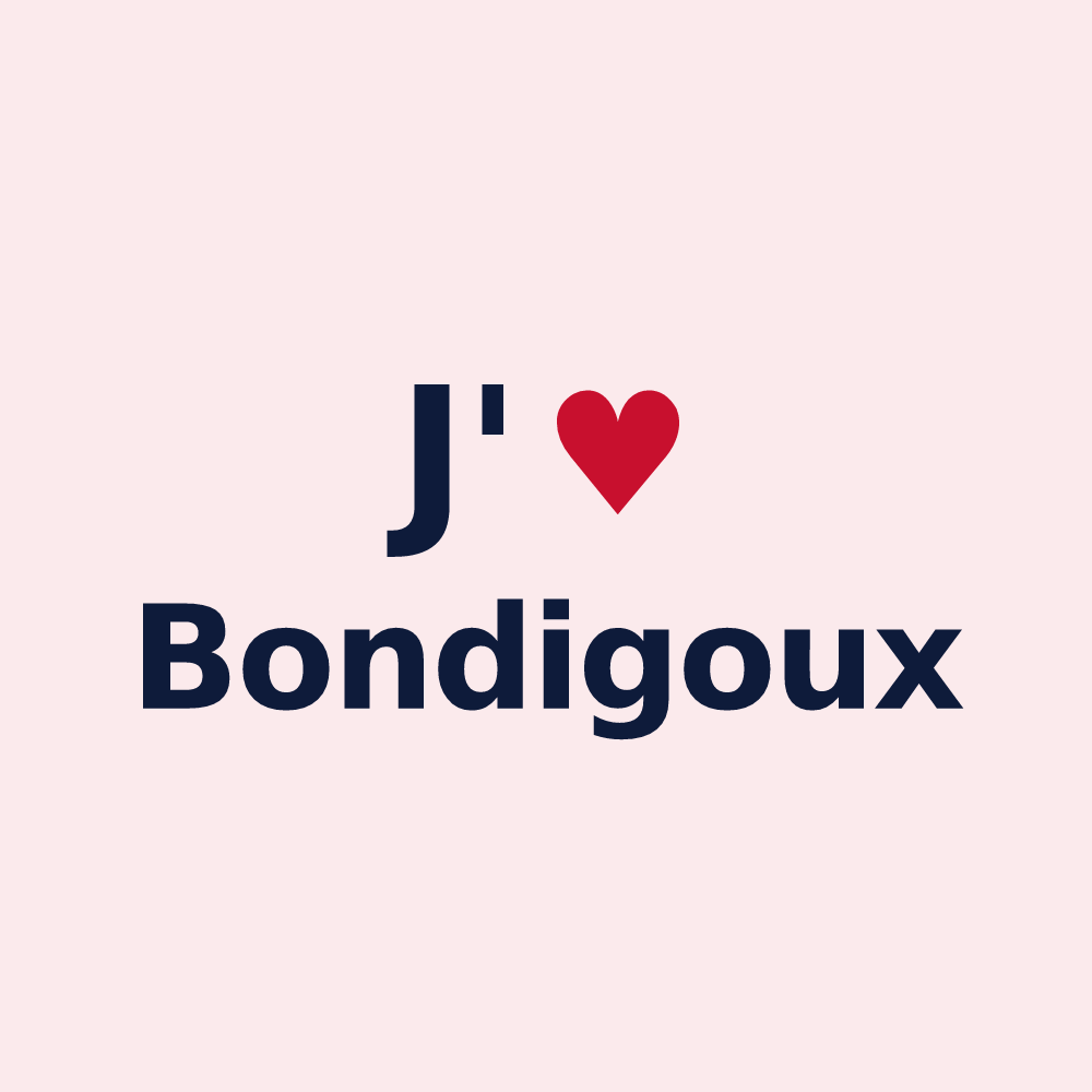 Magnet personnalisé Bondigoux — design J'aime Bondigoux