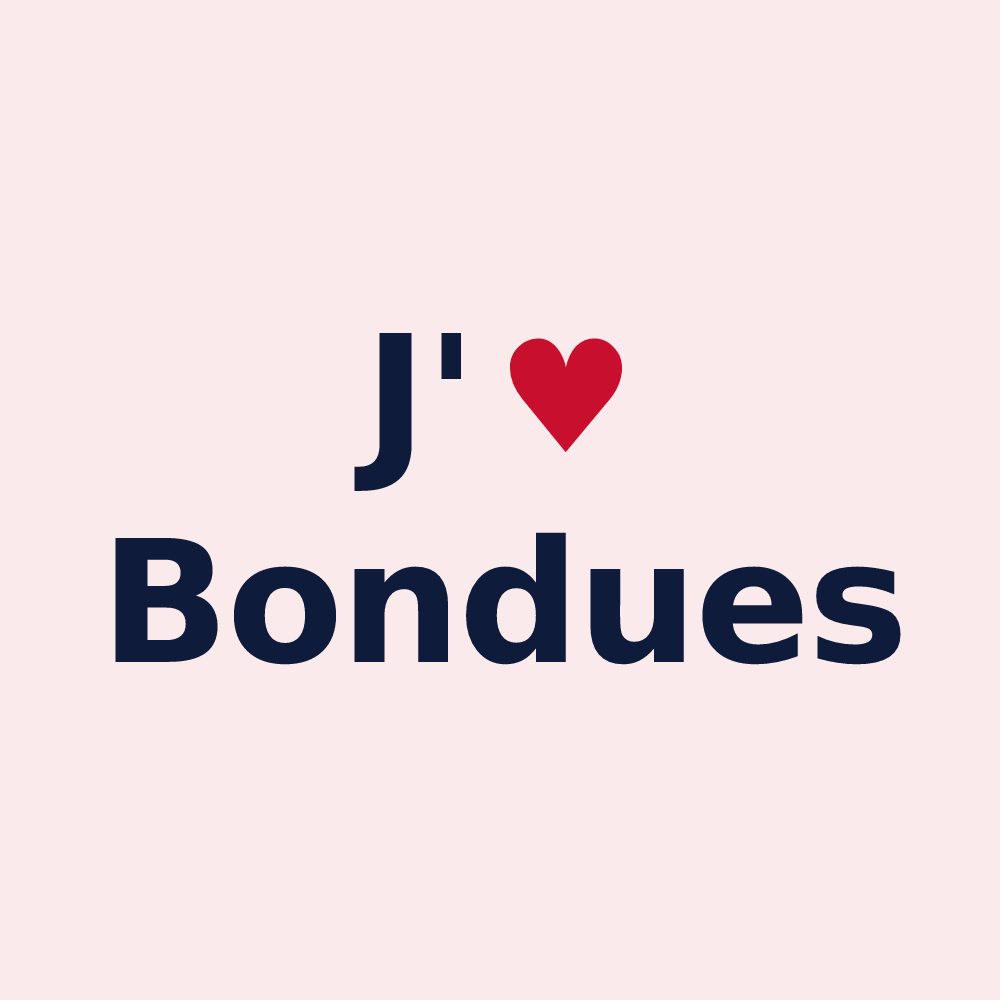 Magnet personnalisé Bondues — design « J'aime Bondues » imprimé sur le magnet