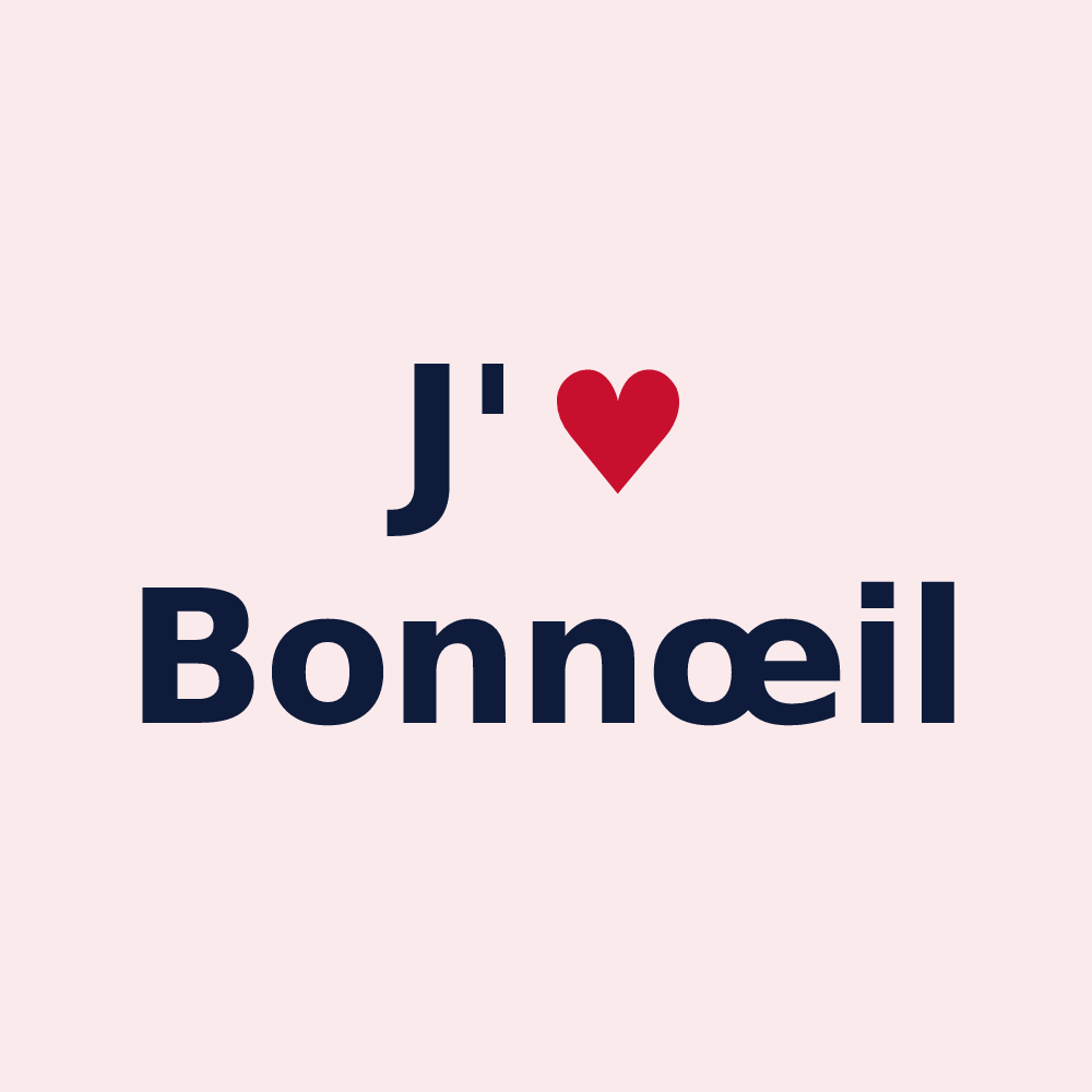 Magnet personnalisé Bonnœil — design « J'aime Bonnœil » imprimé sur le magnet
