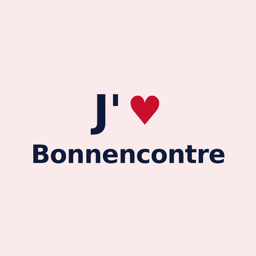 Magnet personnalisé Bonnencontre — design J'aime Bonnencontre