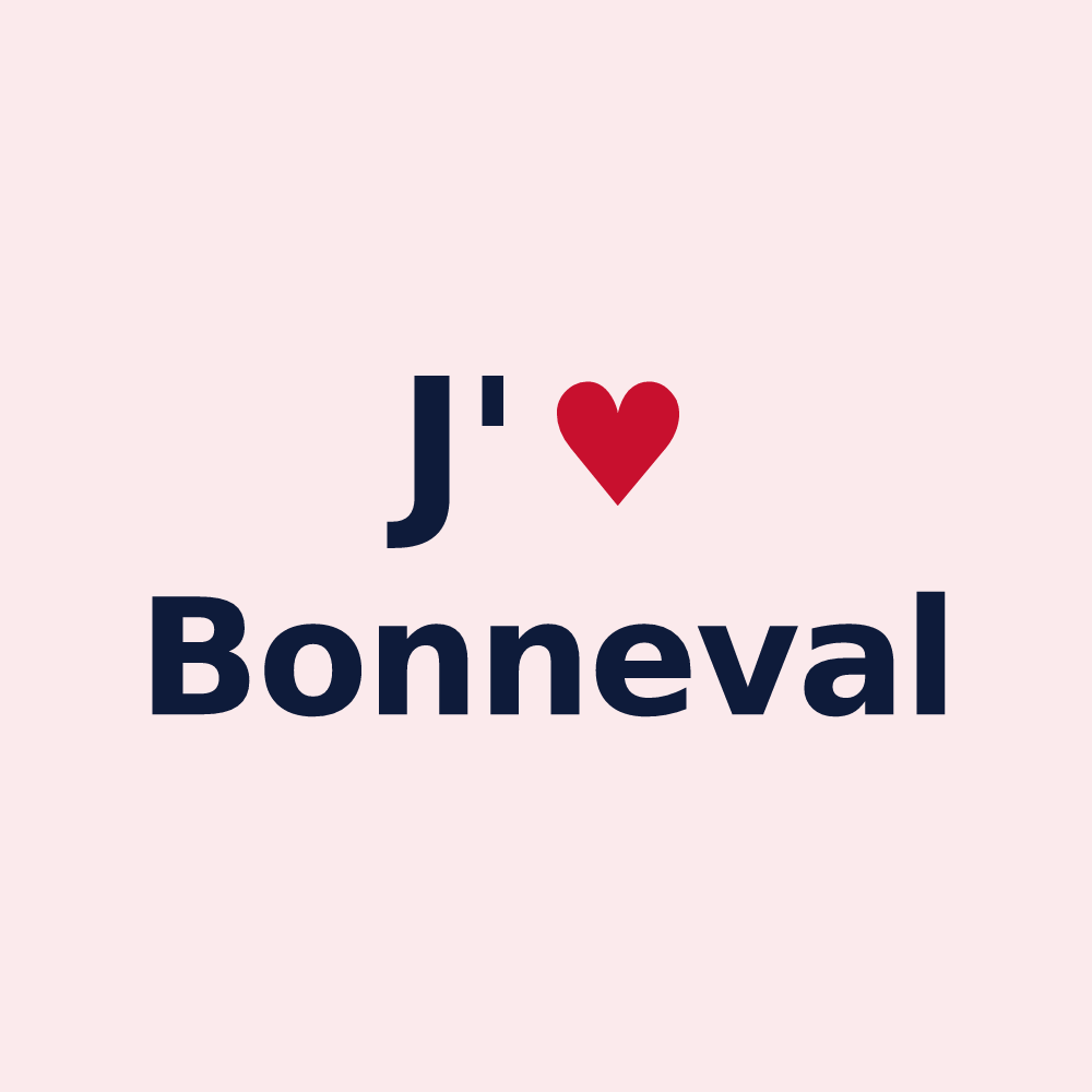 Magnet personnalisé Bonneval — design J'aime Bonneval