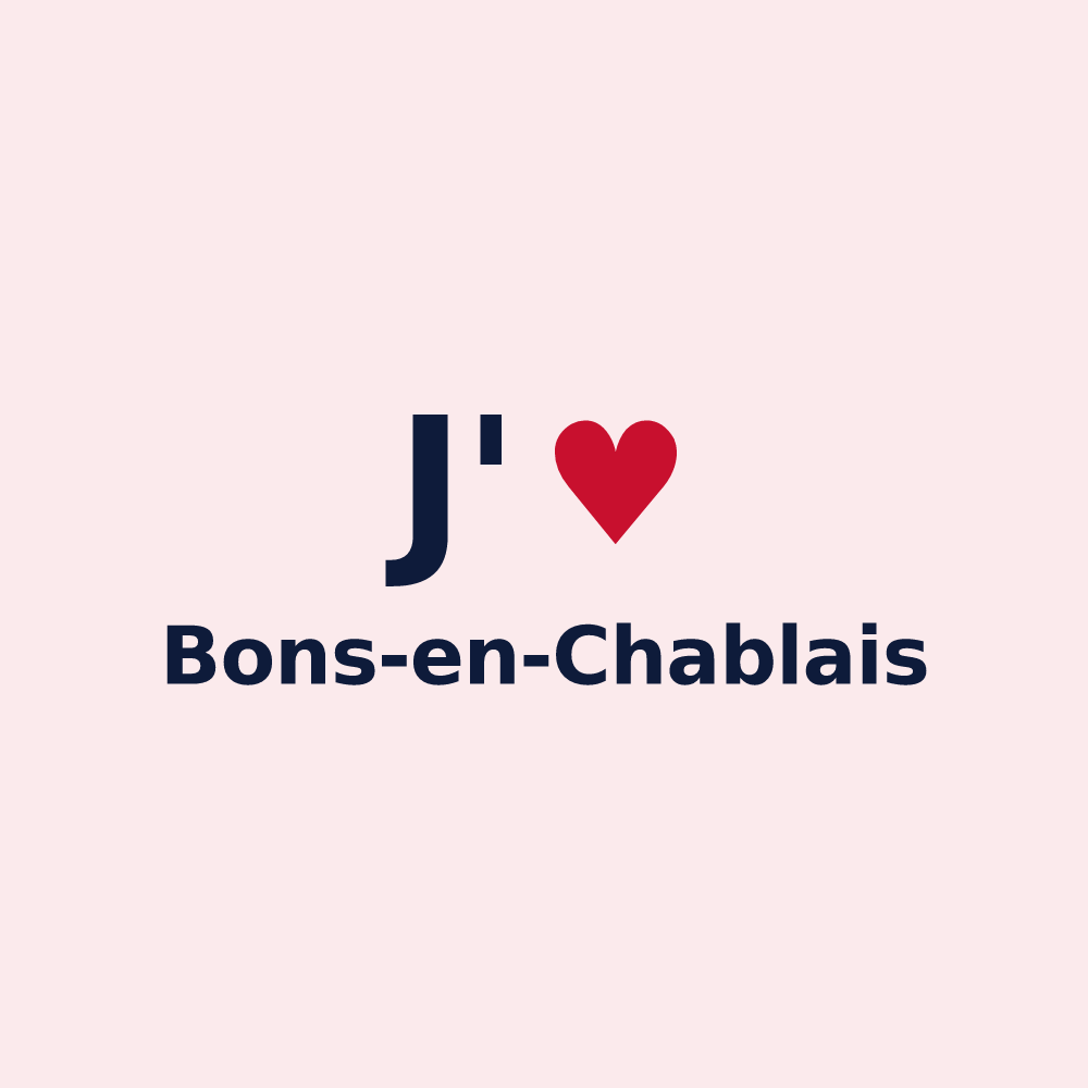 Magnet personnalisé Bons-en-Chablais — design J'aime Bons-en-Chablais