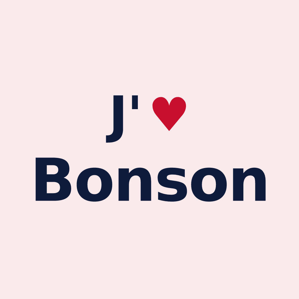 Magnet personnalisé Bonson — design J'aime Bonson