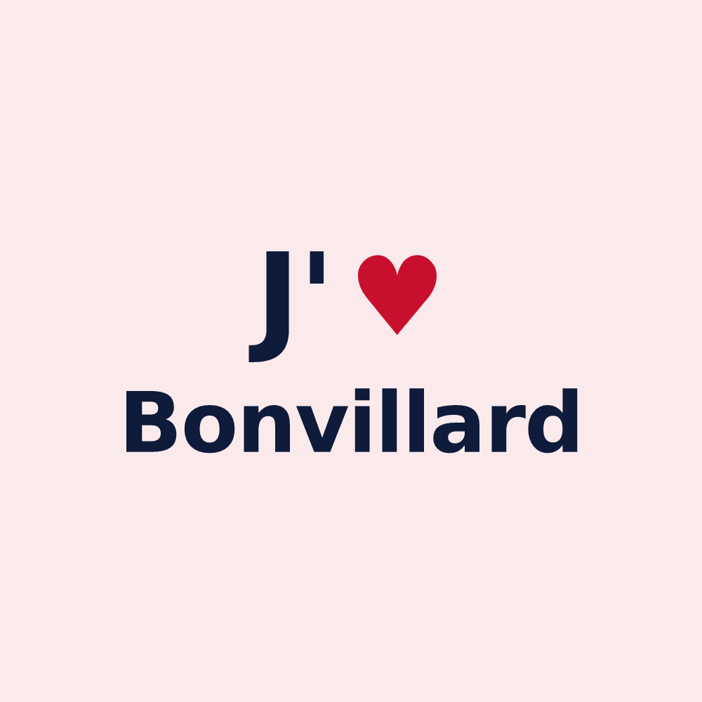 Magnet personnalisé Bonvillard — design J'aime Bonvillard