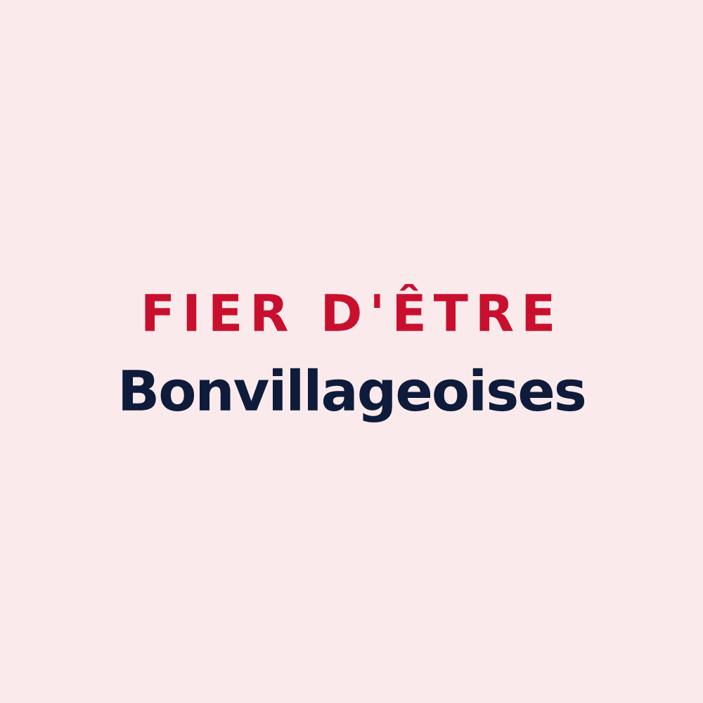 Magnet « Fier d'être Bonvillageoises » — design pour Bonvillet