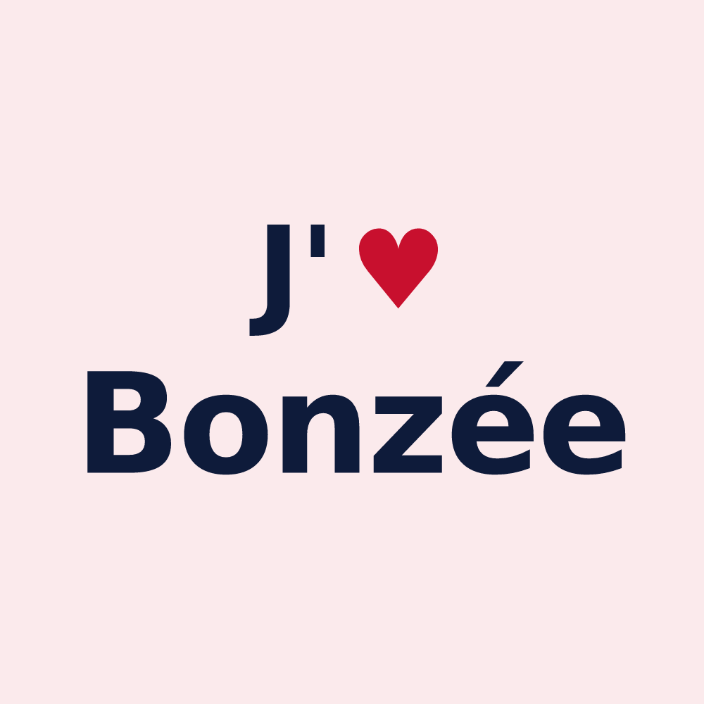 Magnet personnalisé Bonzée — design J'aime Bonzée