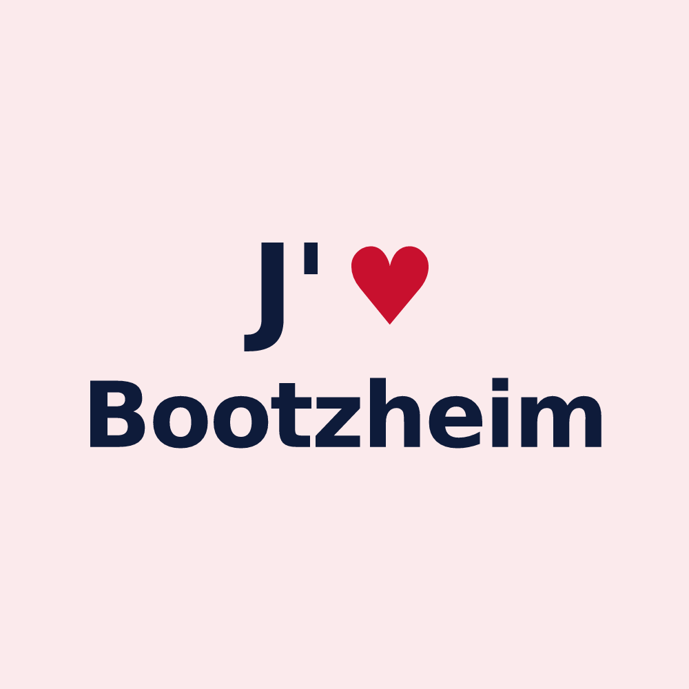Magnet personnalisé Bootzheim — design J'aime Bootzheim