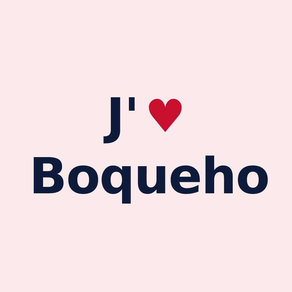 Magnet personnalisé Boqueho — design J'aime Boqueho