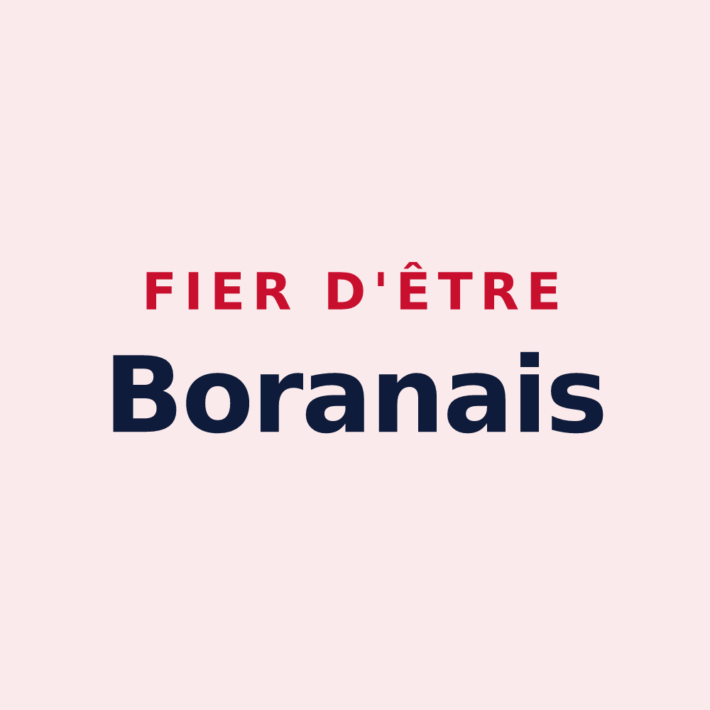 Magnet « Fier d'être Boranais » — design pour Boran-sur-Oise