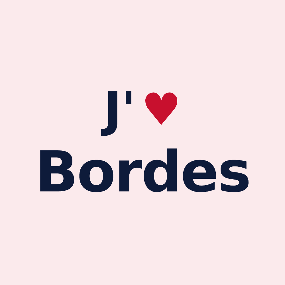 Magnet personnalisé Bordes — design J'aime Bordes