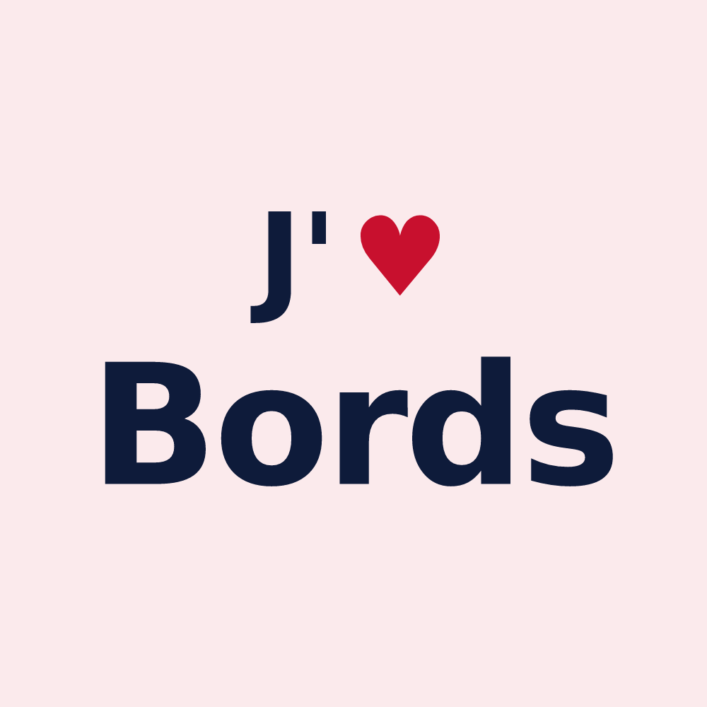 Magnet personnalisé Bords — design J'aime Bords