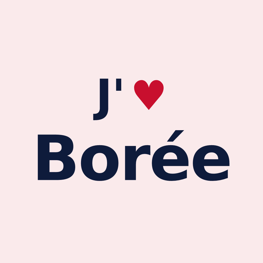 Magnet personnalisé Borée — design J'aime Borée