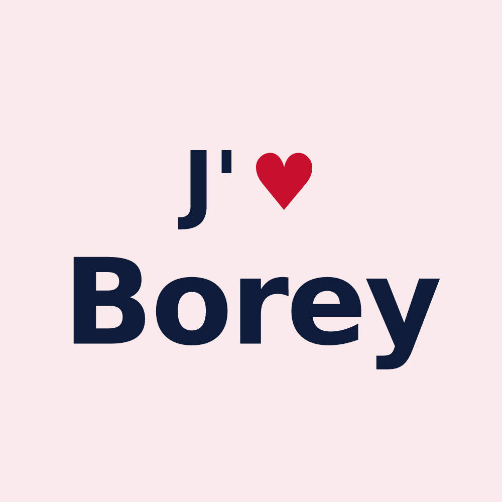 Magnet personnalisé Borey — design J'aime Borey