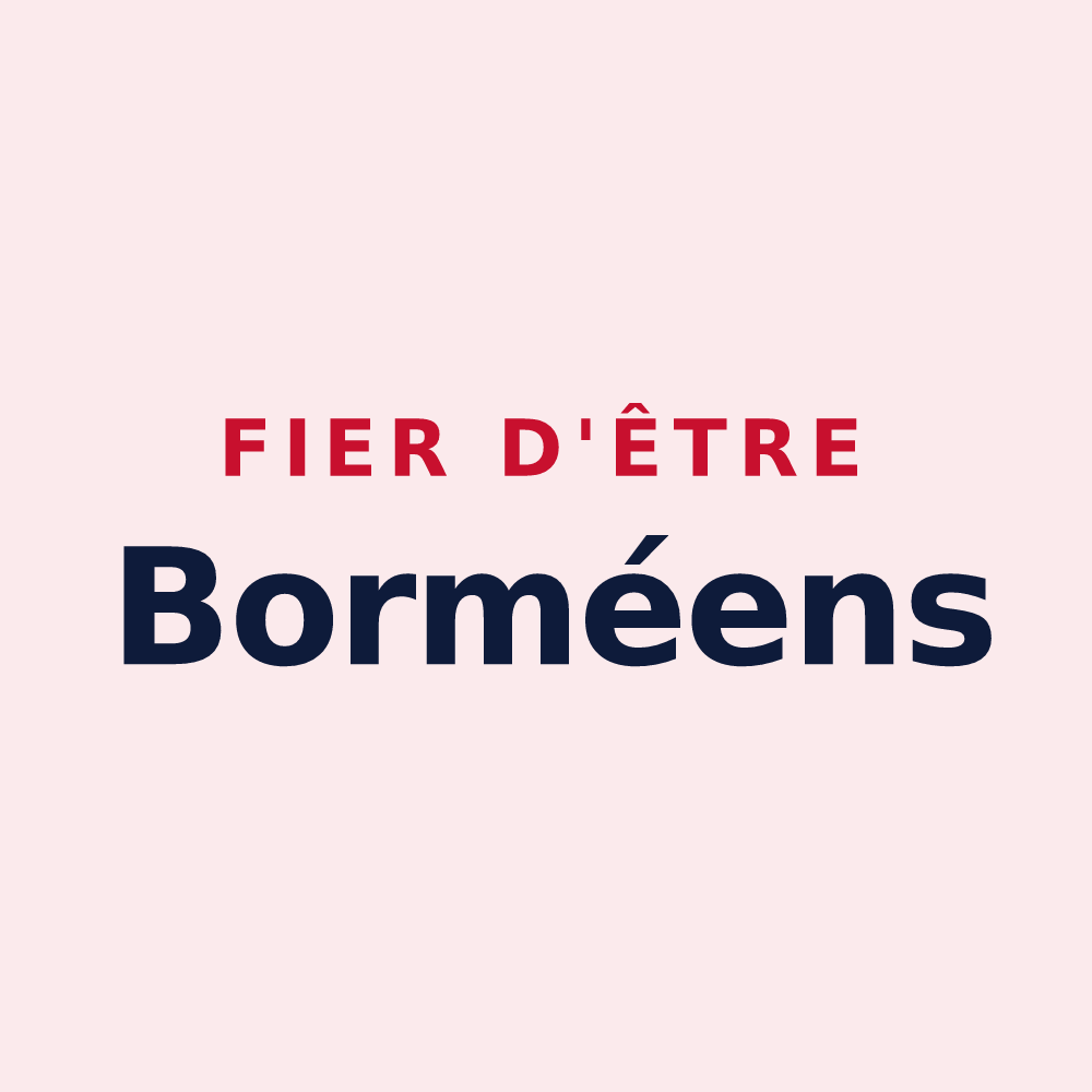 Magnet « Fier d'être Borméens » — design pour Bormes-les-Mimosas