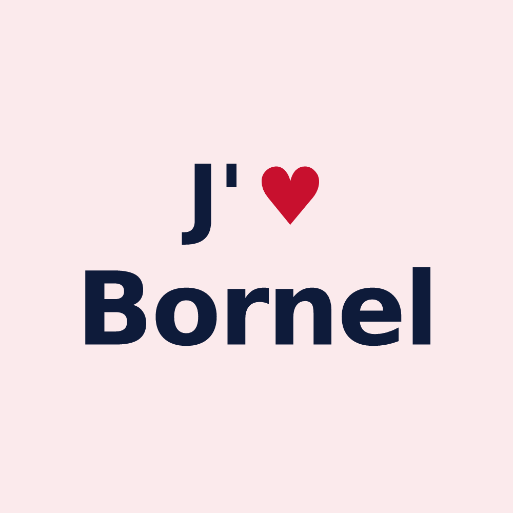 Magnet personnalisé Bornel — design J'aime Bornel