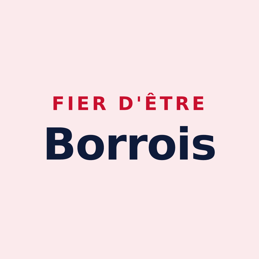 Magnet « Fier d'être Borrois » — design pour Borre