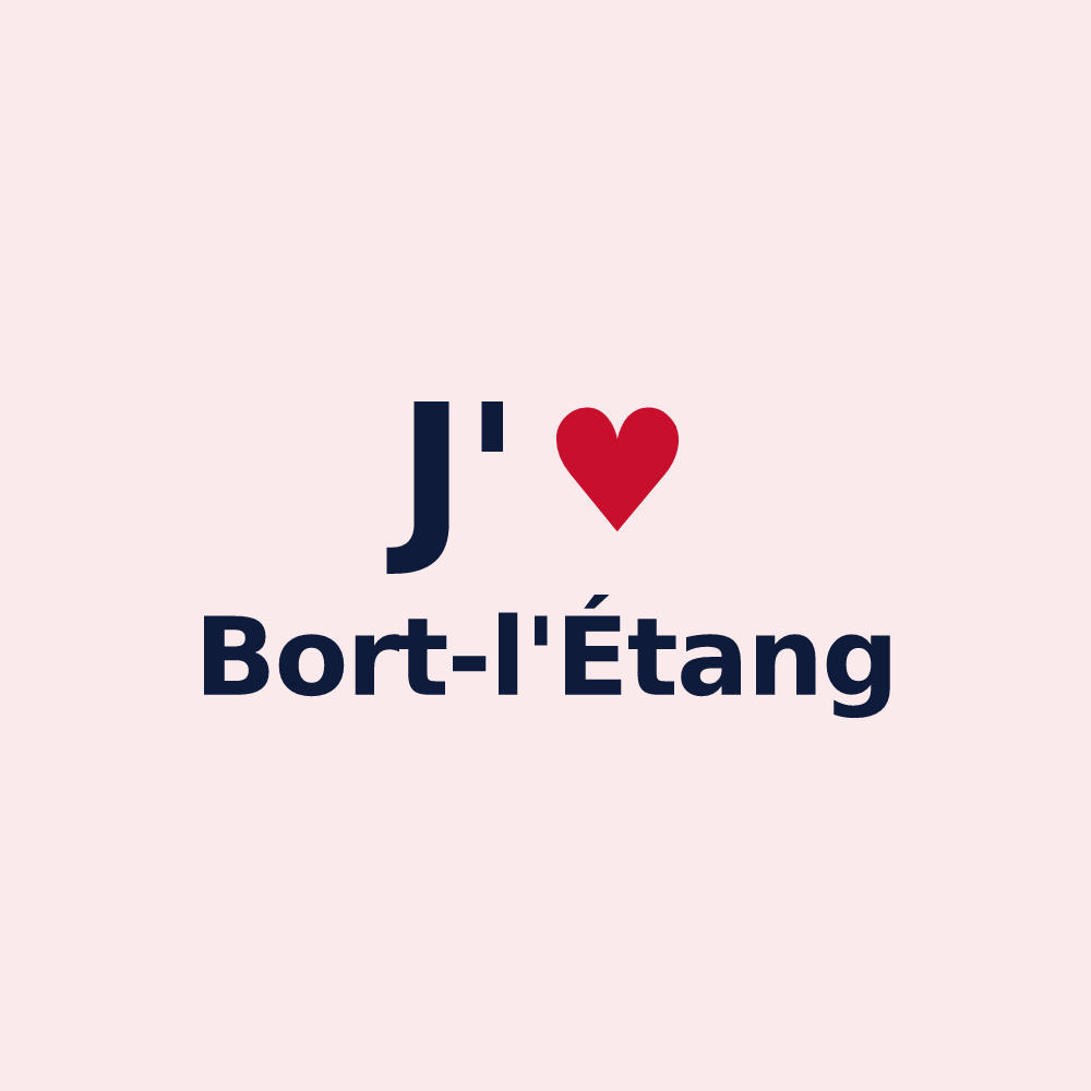 Magnet personnalisé Bort-l'Étang — design J'aime Bort-l'Étang