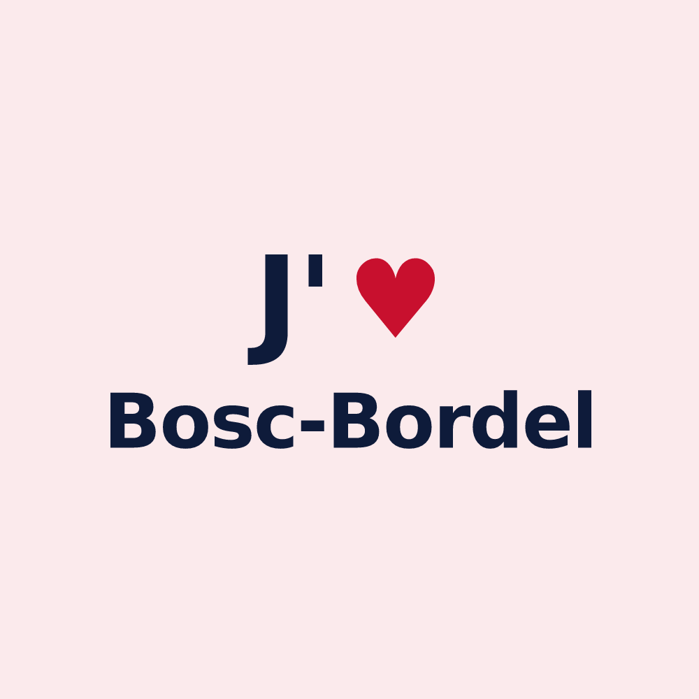 Magnet personnalisé Bosc-Bordel — design J'aime Bosc-Bordel