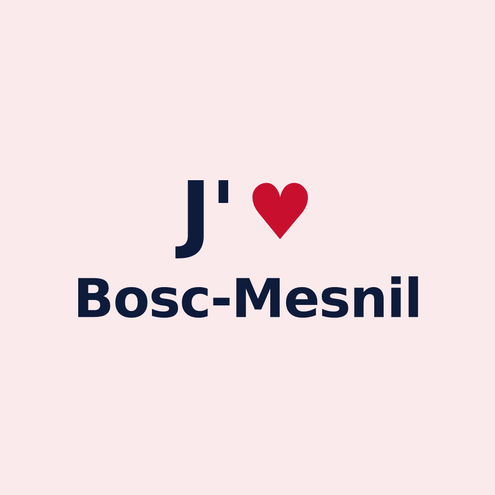 Magnet personnalisé Bosc-Mesnil — design J'aime Bosc-Mesnil