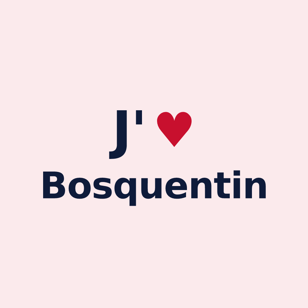 Magnet personnalisé Bosquentin — design J'aime Bosquentin