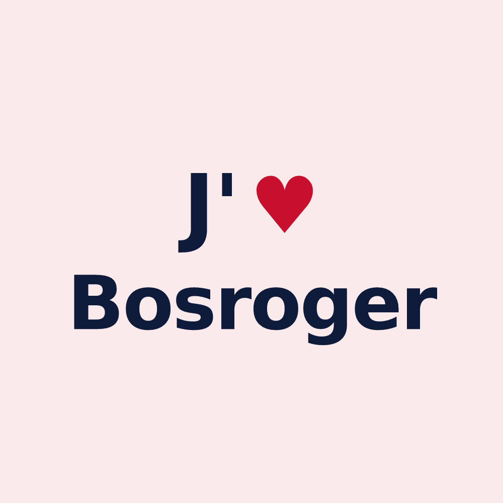 Magnet personnalisé Bosroger — design J'aime Bosroger