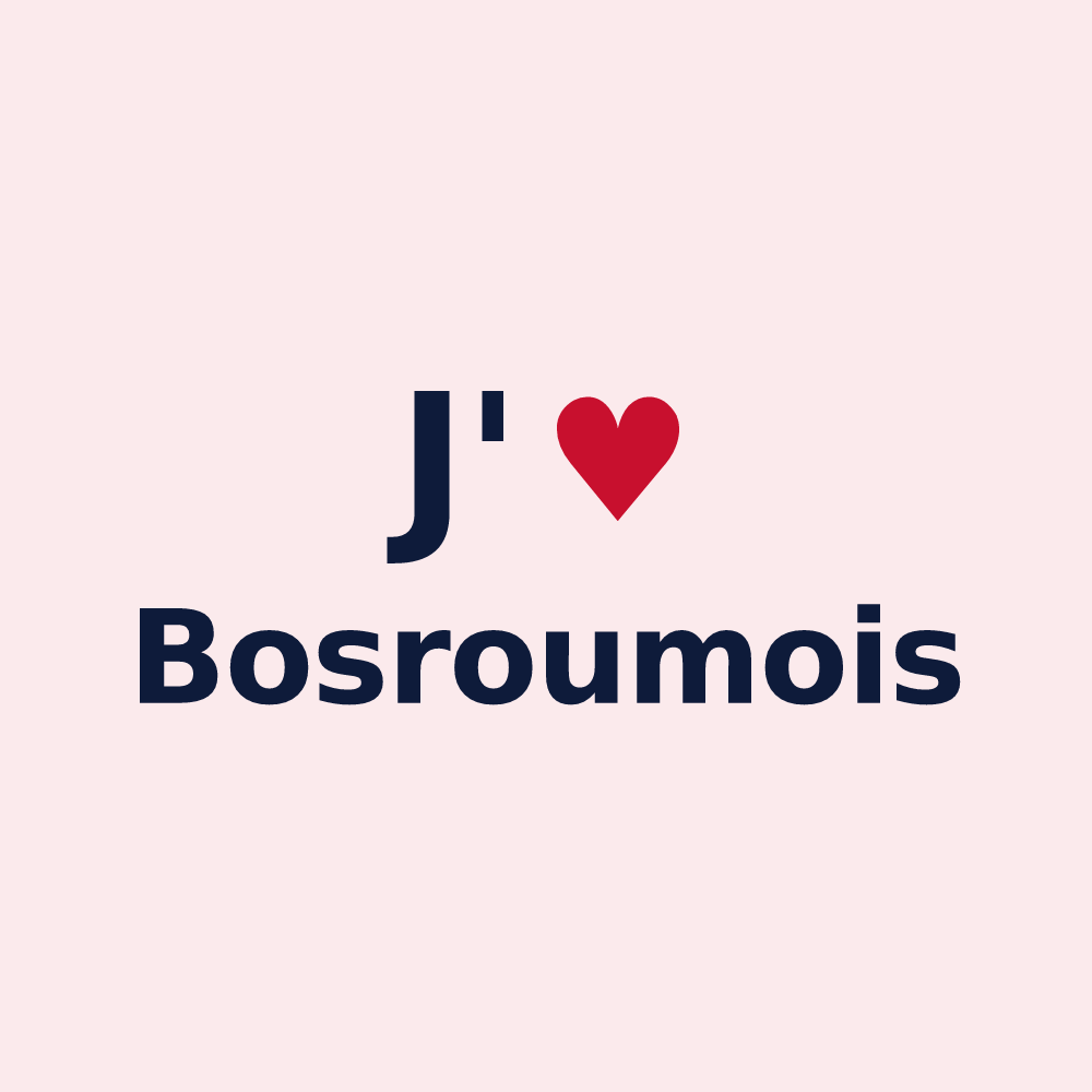 Magnet personnalisé Bosroumois — design J'aime Bosroumois