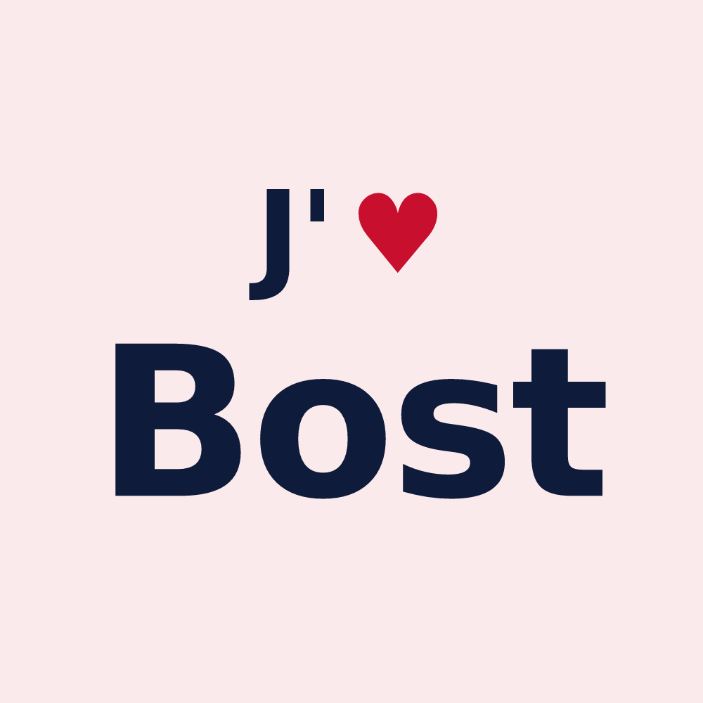 Magnet personnalisé Bost — design J'aime Bost