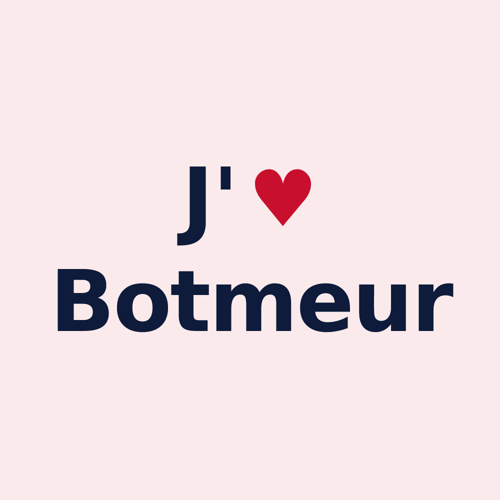 Magnet personnalisé Botmeur — design J'aime Botmeur