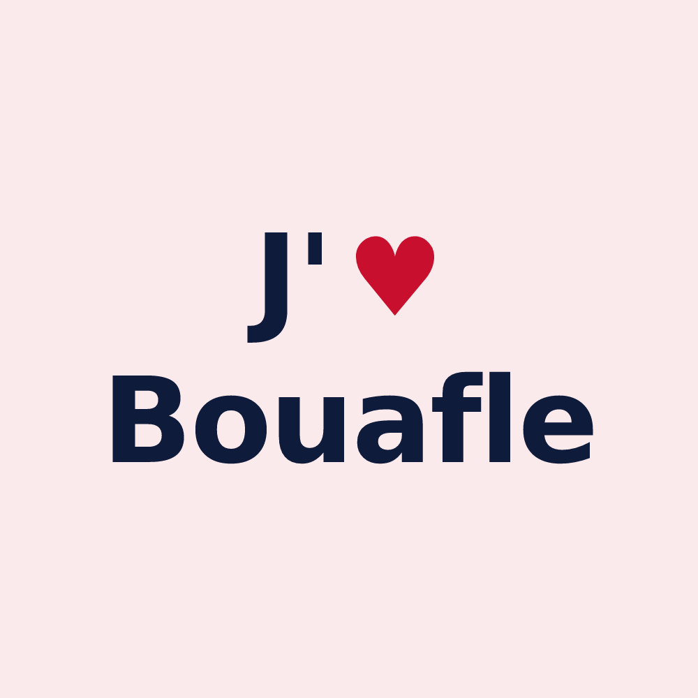 Magnet personnalisé Bouafle — design J'aime Bouafle