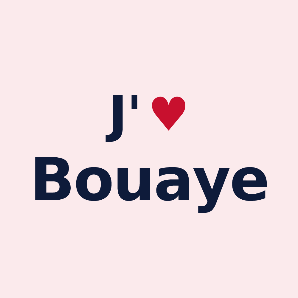 Magnet personnalisé Bouaye — design J'aime Bouaye
