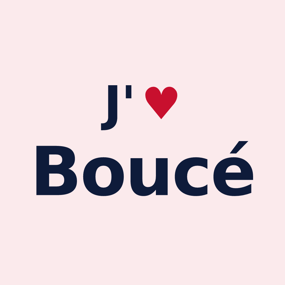 Magnet personnalisé Boucé — design J'aime Boucé