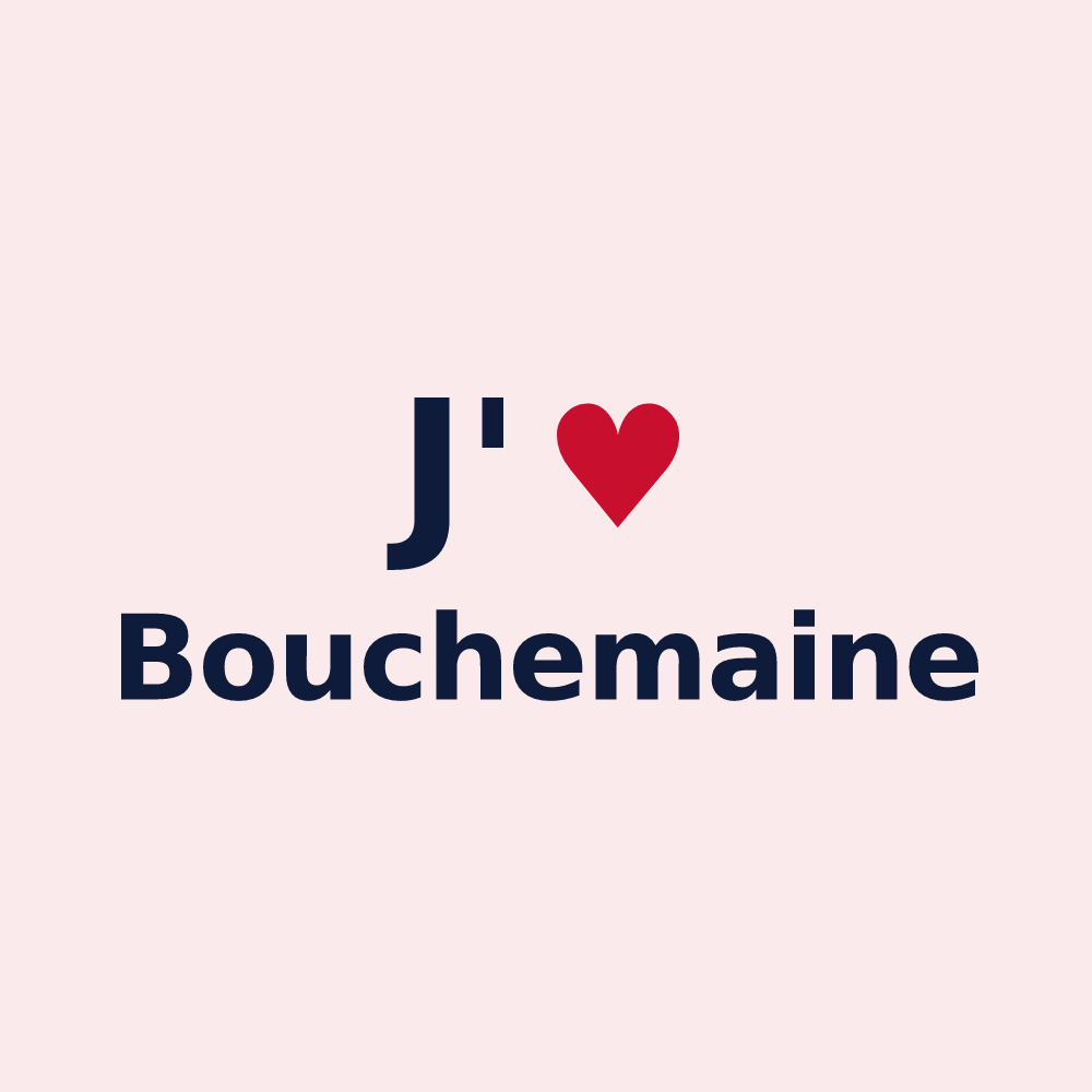 Magnet personnalisé Bouchemaine — design J'aime Bouchemaine