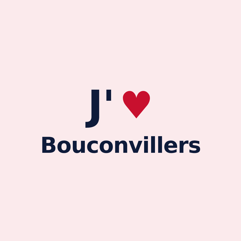 Magnet personnalisé Bouconvillers — design J'aime Bouconvillers