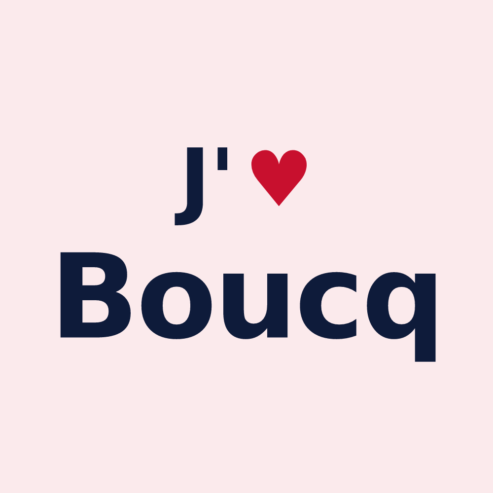 Magnet personnalisé Boucq — design J'aime Boucq