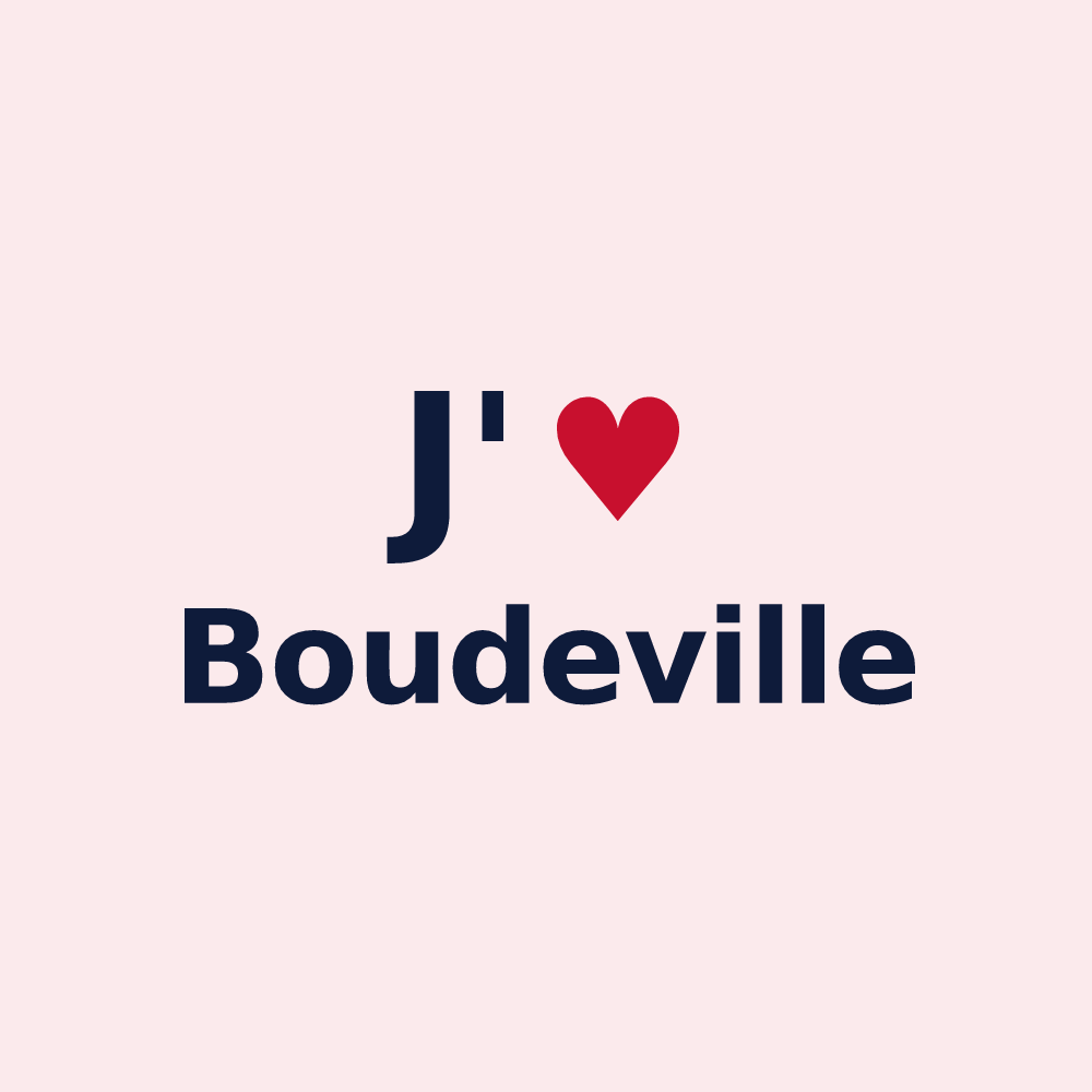 Magnet personnalisé Boudeville — design J'aime Boudeville