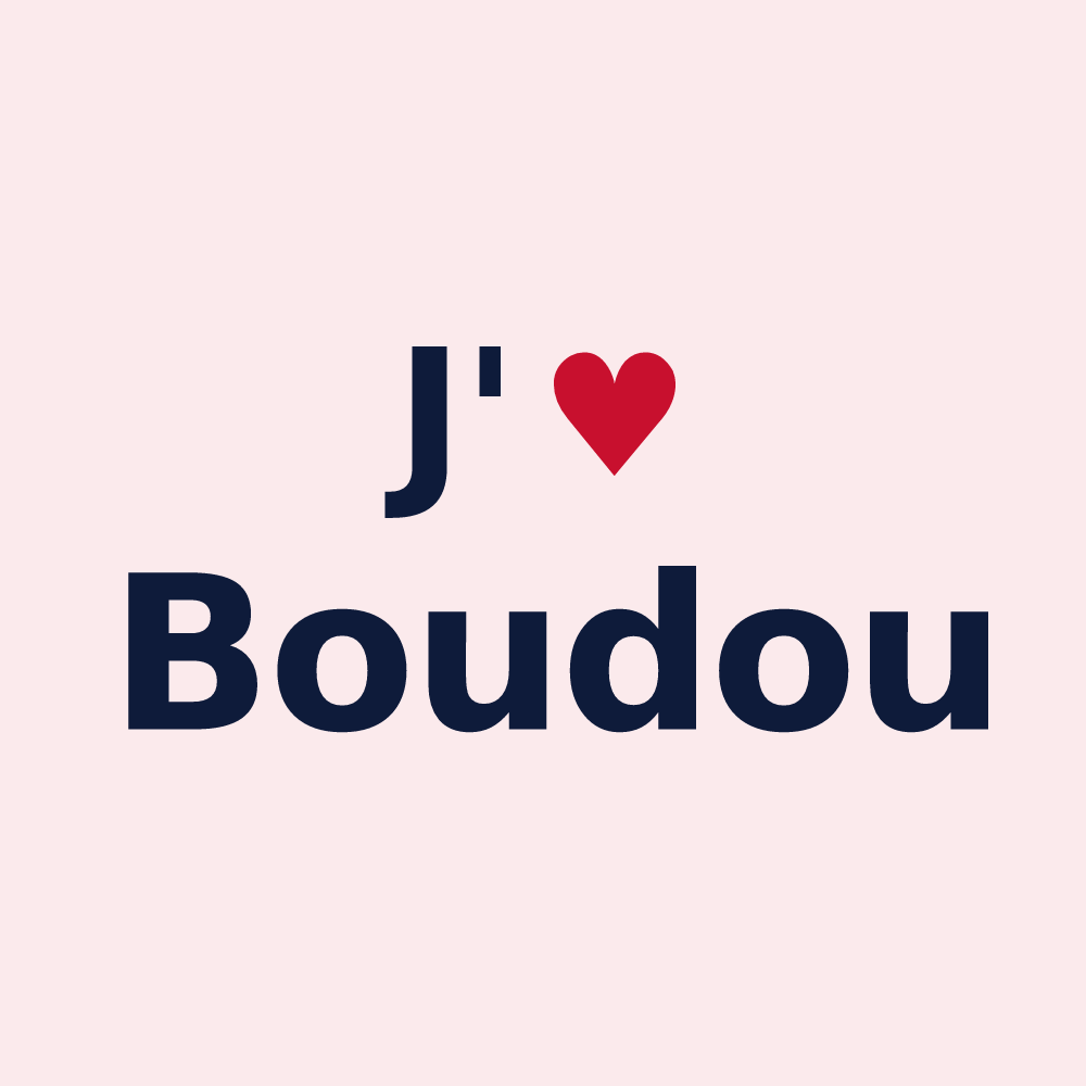 Magnet personnalisé Boudou — design J'aime Boudou
