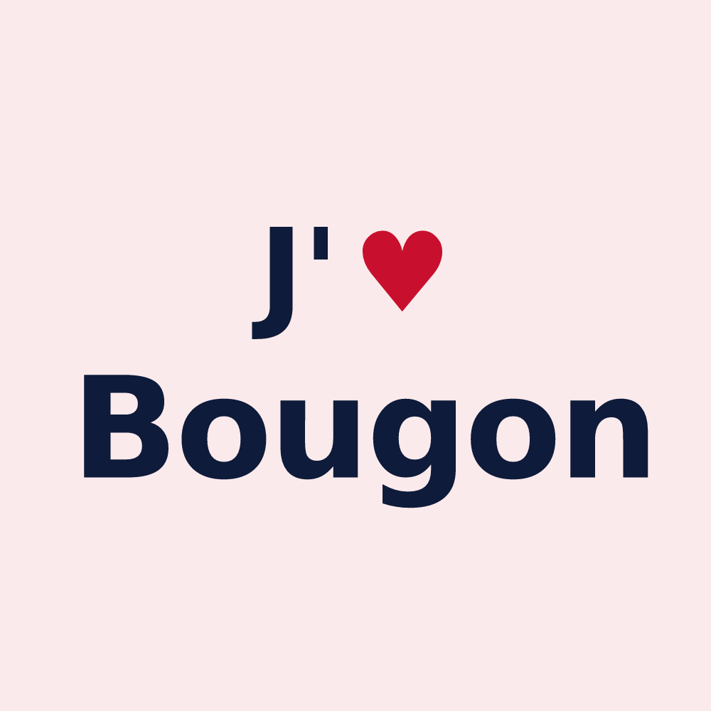 Magnet personnalisé Bougon — design J'aime Bougon