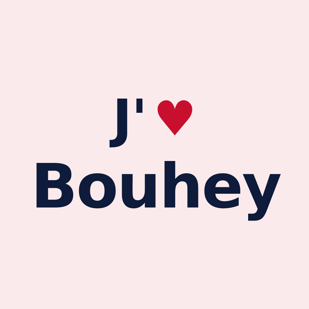 Magnet personnalisé Bouhey — design J'aime Bouhey