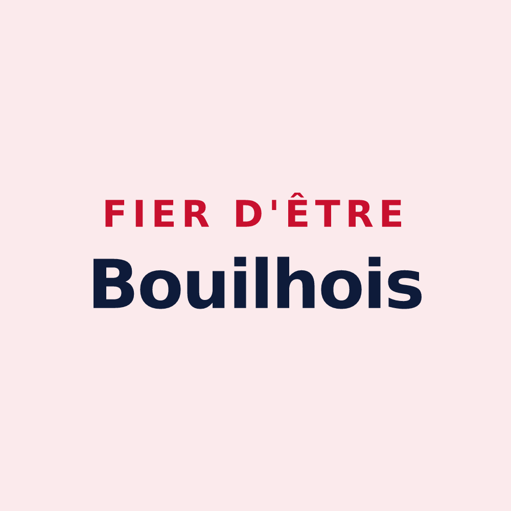 Magnet « Fier d'être Bouilhois » — design pour Bouilh-Devant