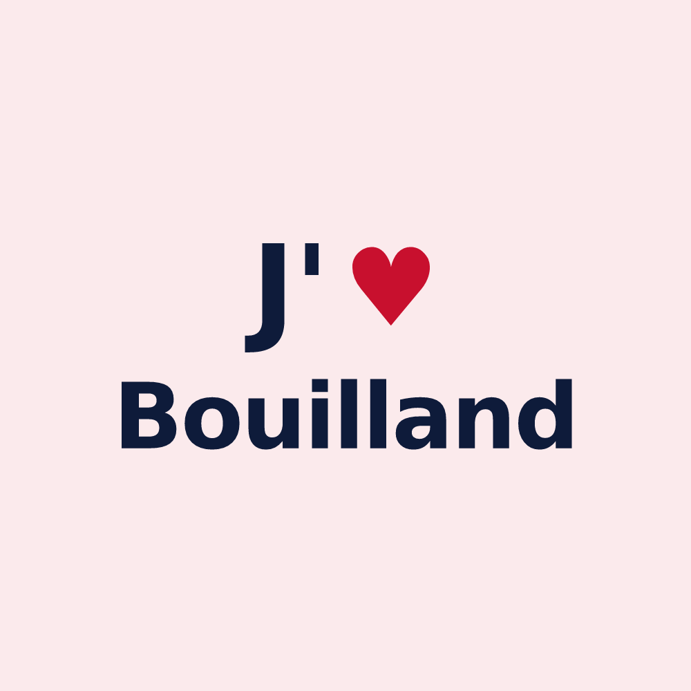 Magnet personnalisé Bouilland — design J'aime Bouilland