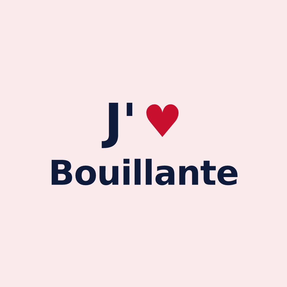 Magnet personnalisé Bouillante — design J'aime Bouillante